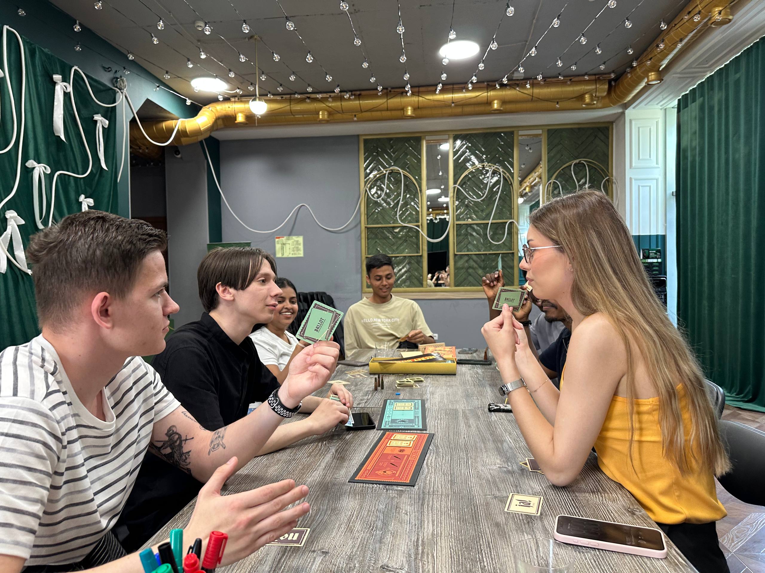 The Secret Hitler game continuing at IFC